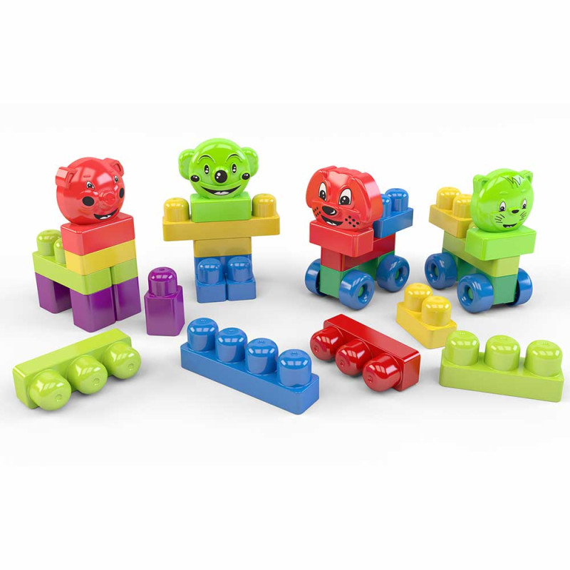 Brinquedos educativos blocos de montar caixa jogo 330 pecas dismat