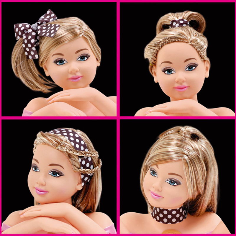 Busto boneca charmosa faz penteado maquiagem c/ acessórios c/ som cotiplás  - Bonecas - Magazine Luiza