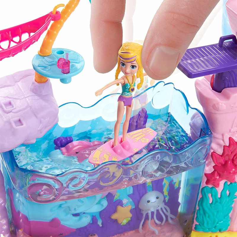 Boneca Sereia Polly Pocket Aquário Subaquático