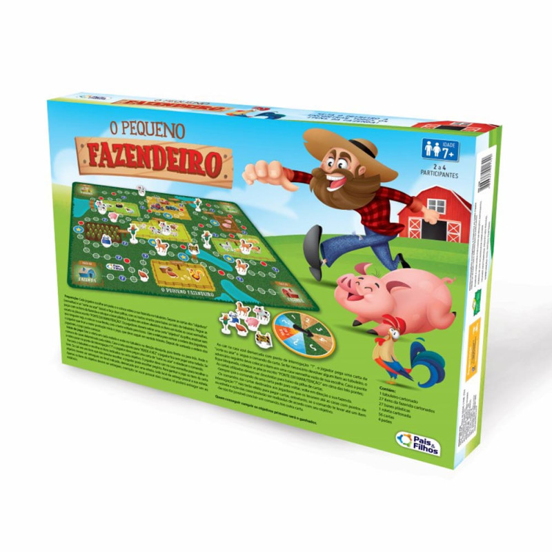 jogo de tabuleiro de dados de fazenda para crianças com animais fofos e  fazendeiros infantis. jogo