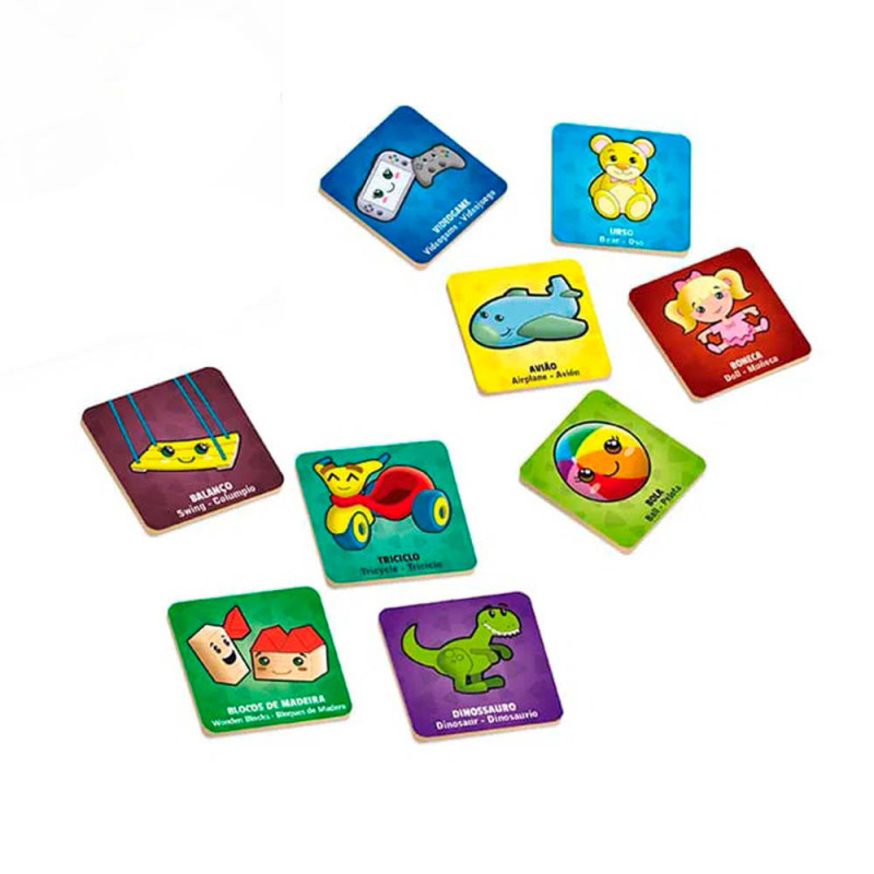 Jogo de Loto Infantil 24 cartões com pedras plásticas Xalingo