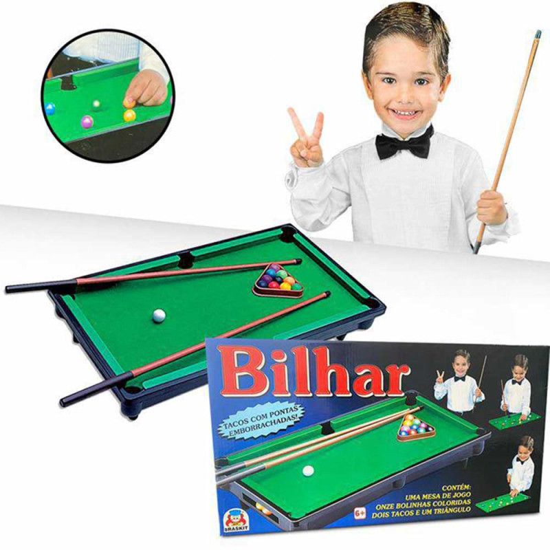 Kit Jogo Bilhar Sinuca Com 23 Acessórios Brinquedo Infantil em