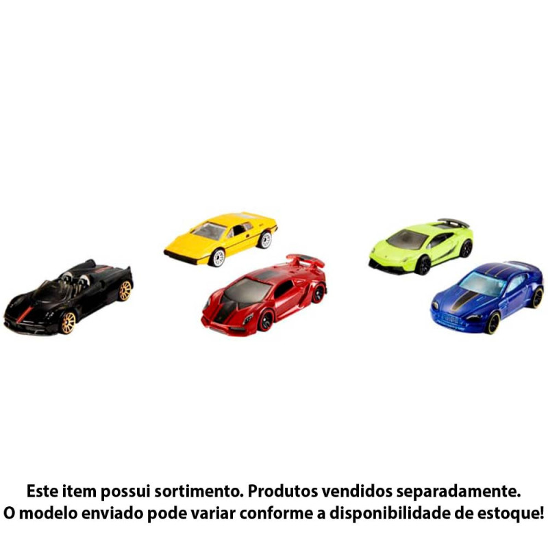 Pacote 5 Carrinhos Hot Wheels Sortidos Mattel - Clubinho do Desconto