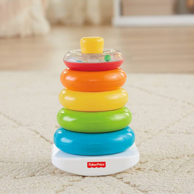 Fisher-Price - Pirámide balanceante, juguetes bebe 6 meses (Mattel N8248)