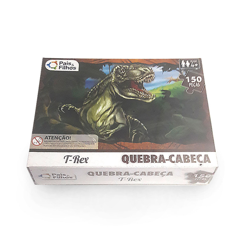 Jogo Quebra Cabeça Dinossauro T-Rex Infantil 150 Peças - Compre Agora -  Feira da Madrugada SP