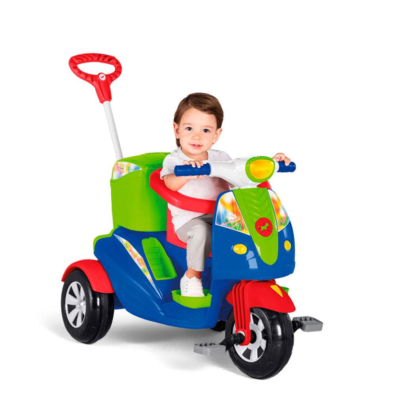 Carrinho Passeio Motoca Triciclo Empurrador Proteção Criança em