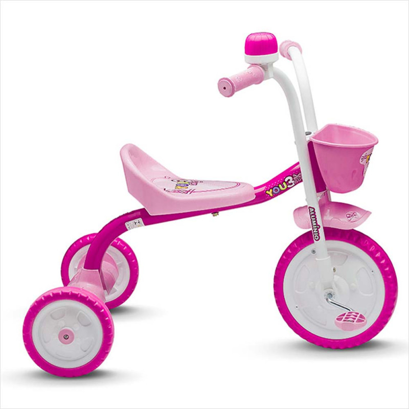 Triciclo Infantil Menina Nathor - Baby - Alumínio