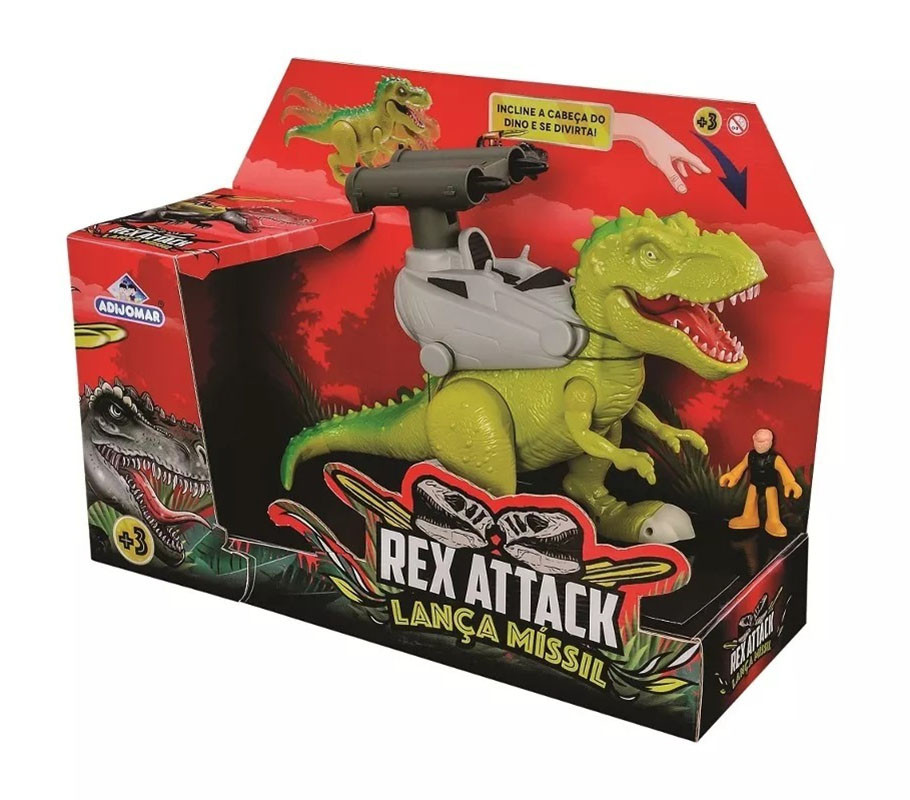 Dinossauro T-Rex Attack Brinquedo Soldado E Jaula Brinquedo