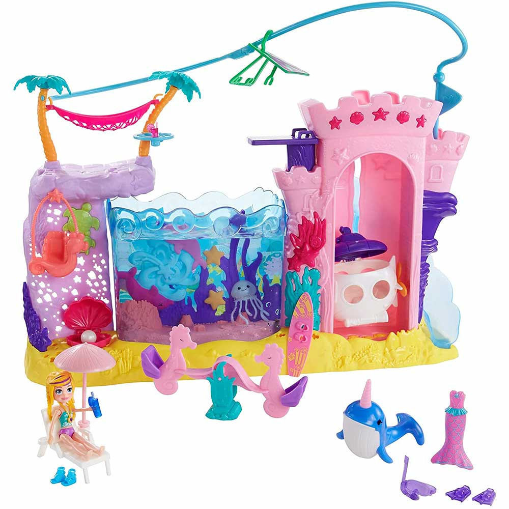 Kit 2 Cenários Polly Pocket Salão de Beleza e Pet Shop Mattel