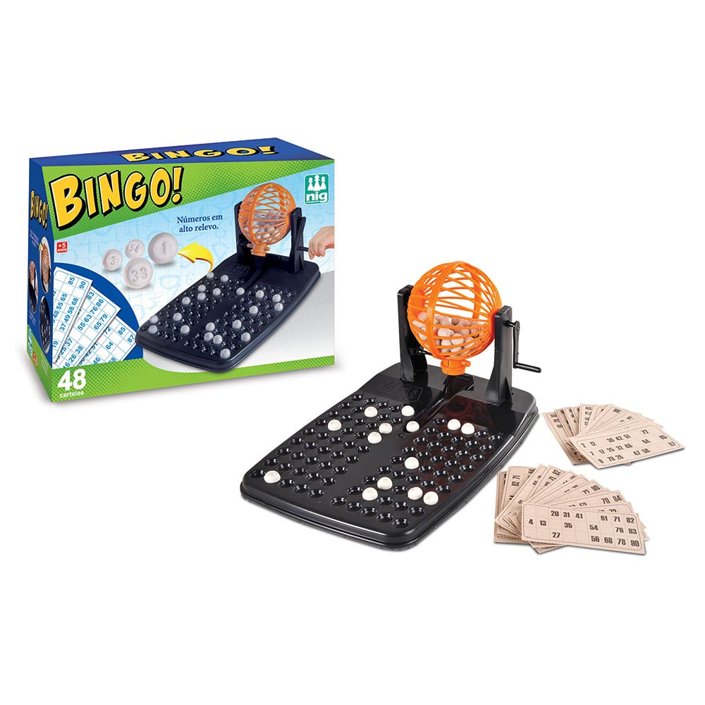 Jogo De Bingo 48 Cartelas com 90 Bolinhas