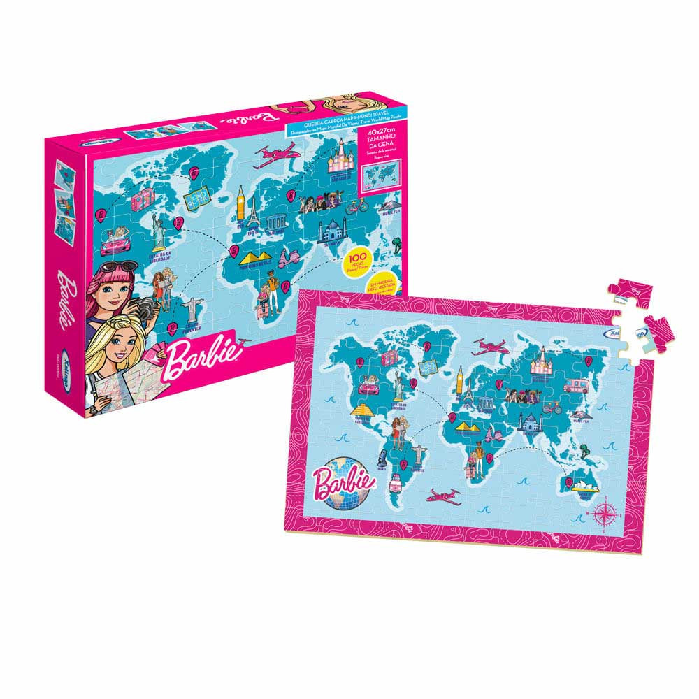Quebra-cabeça cartonado Mundi 100 peças - Coluna - 791091 - Pais - Real  Brinquedos