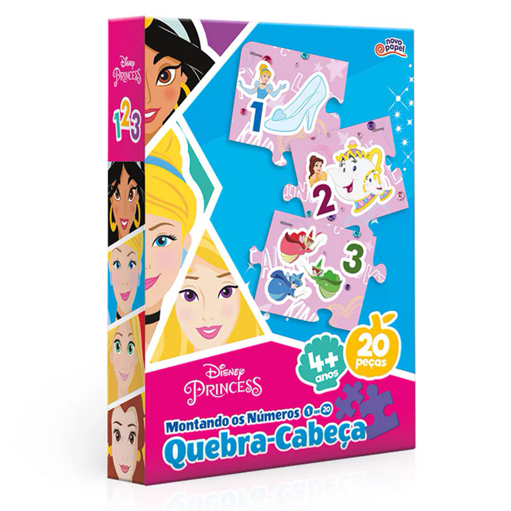 Quebra Cabeças Infantil Kit 20 Imagens Princesas Patrulha