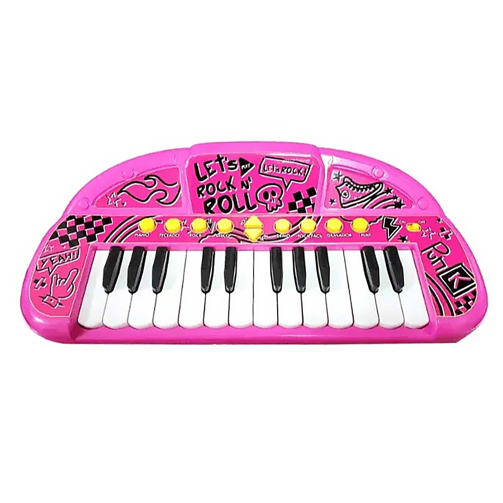 Jogo 2 Peças Musical Infantil Mini Bateria+piano Teclado 32
