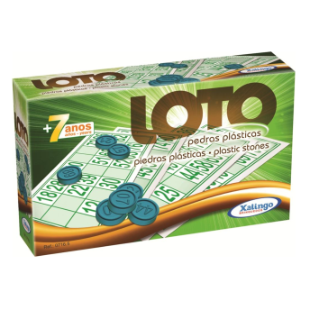 Jogo Infantil - Loto - Pedras Plásticas - 24 Cartões - Xalingo