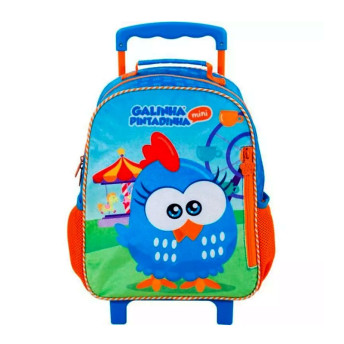 Mochila De Rodinha 14 Galinha Pintadinha Mini Festa - Xeryus