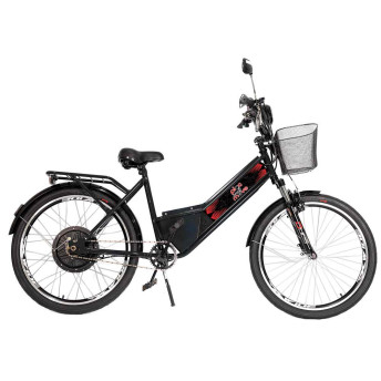 Bicicleta Elétrica - Aro 24 - Street PAM - 800w - Preta - Plug and Move