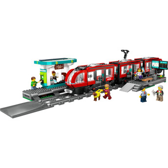 Bloco de Montar – CITY – Bonde e Estacao do Centro da Cidade - 811  peças - LEGO