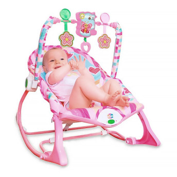 Cadeira de Balanço Bebê - Floresta Rosa - Borboletinha - Yes Toys