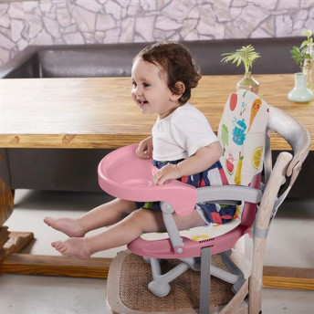 Cadeira De Alimentação Portátil Monstrinhos Rosa - Multikids Baby