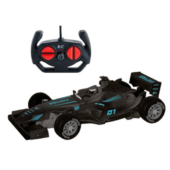 Carrinho de Controle Remoto - F1 Veloxx - Preto-Azul - Unik Toys