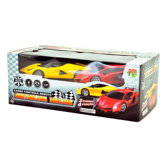 Carrinhos de Controle Remoto - Veloz - 2 Carros - DM Toys