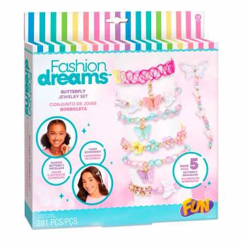 Kit Infantil - Fashion Dreams - Joias Borboleta - Fun Divirta-se