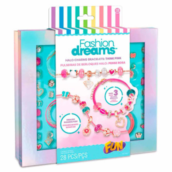 Kit Infantil - Fashion Dreams - Pulseiras Pense Rosa - Fun Divirta-se