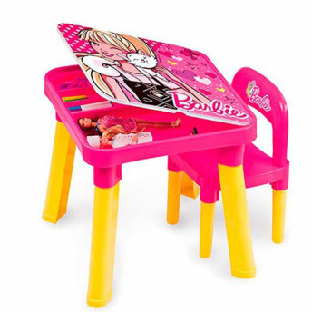 Mesinha Infantil com Cadeira - Barbie - Mesa Fabulosa - Fun Divirta-Se