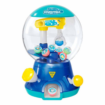 Mini Máquina Infantil de Pegar - Garra Divertida Ball Azul - DM Toys