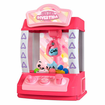 Mini Máquina Infantil de Pegar - Garra Divertida Rosa - DM Toys