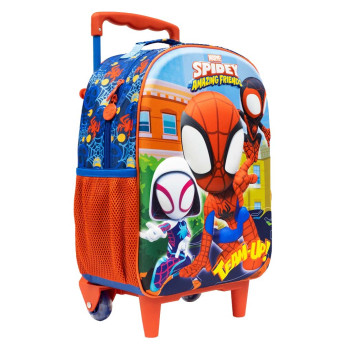 Mochila 3D de Rodinhas Infantil - Marvel - Spidey R - Xeryus