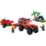 Bloco de Montar - Caminhão 4x4 e Bote de Bombeiros - 301 peças - LEGO City