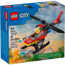 Blocos de Montar - Helicóptero de Resgate dos Bombeiros - 85 peças - LEGO City