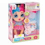 Boneca de Vinil - My Little Glitter - Faz Xixi Cabelo Azul - Divertoys