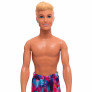 Boneco Articulado - Barbie Praia - Ken Shorts Roxo - Loiro - Mattel