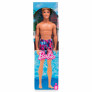 Boneco Articulado - Barbie Praia - Ken Shorts Roxo - Loiro - Mattel