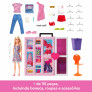 Conjunto e Boneca - Barbie - Armário Closet dos Sonhos - Mattel