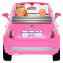 Veículo e Boneca - Barbie - Fiat 500 - Carro Conversível - Rosa - Mattel